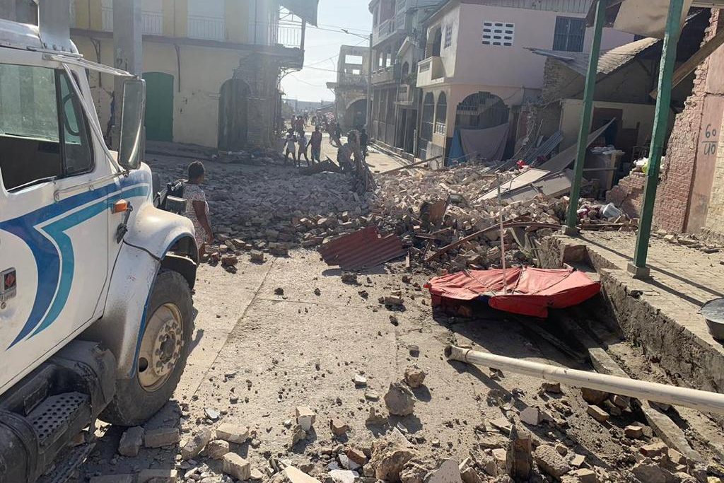 Damage caused by Saturday’s earthquake (Credit: Baudelaire Martial CIFOR and © ACN)