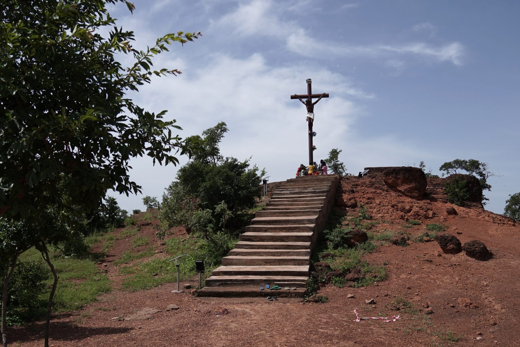 Pilgrims praying at the Shrine of Our Lady of Yagma, Burkina Faso.