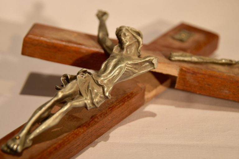 Cross from the Chaldean church in Teleskuf on Iraq's Nineveh Plains.