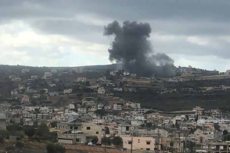 The aftermath of a missile attack in southern Lebanon in June 2024.