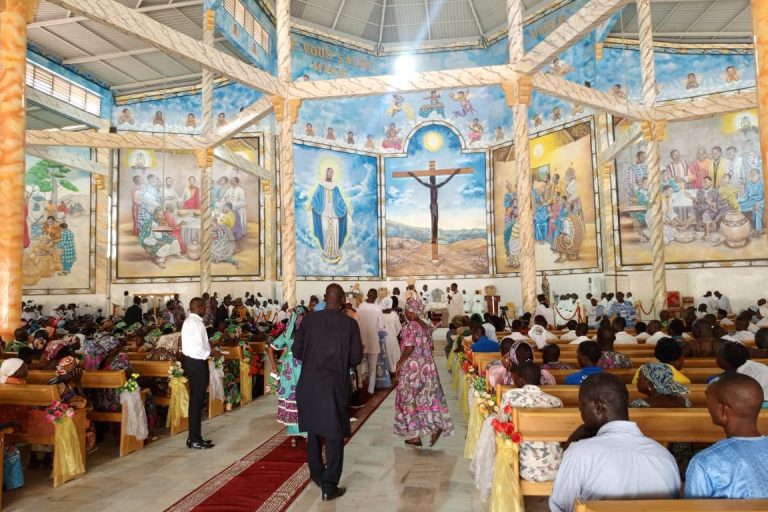 Ordination of priests in the new cathedral funded by ACN in Maroua, Cameroon.