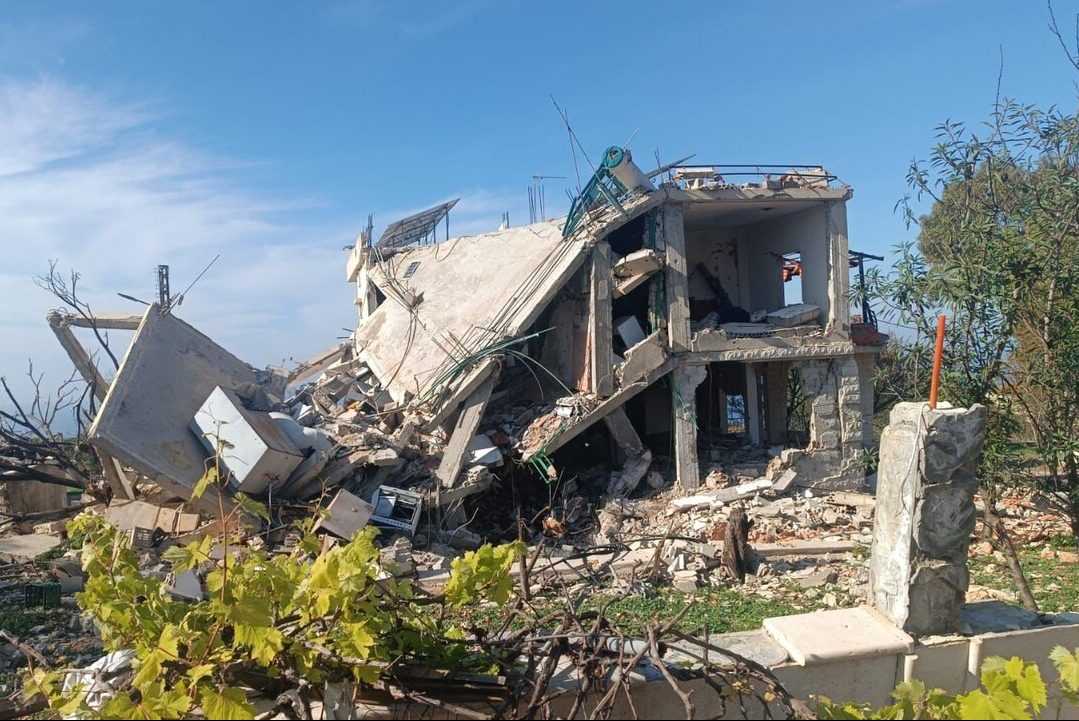 A house destroyed by an airstrike in southern Lebanon.