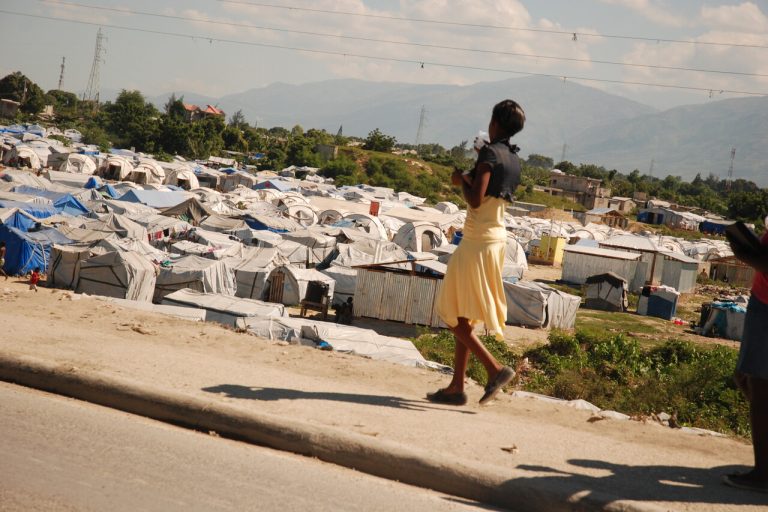 An IDP camp in Haiti.