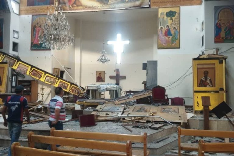 The aftermath of the deadly attack on St Elias Church in Damascus (© Greek Orthodox Patriarchate of Antioch).